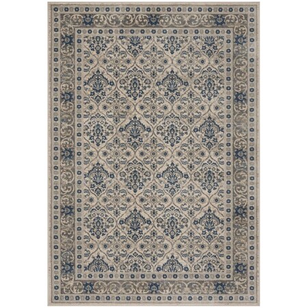 Safavieh 10 x 13 ft. Brentwood Power Loomed Rectangle Area Rug Light Grey & Blue BNT870G-10